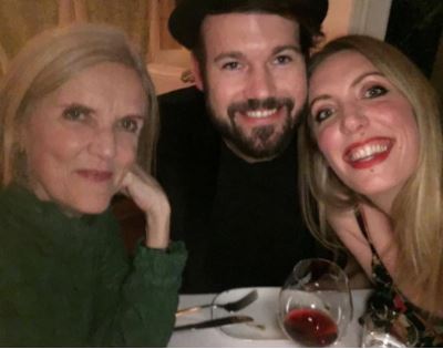 Peter Manning's ex-wife Jenny Brockie with daughter Thea Brockie and son-in-law
